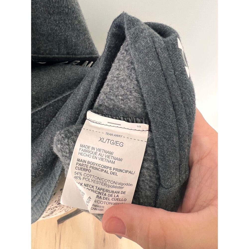 Under Armour Women's Taped Cropped Fleece Gray Hoodie - Picture 9 of 11